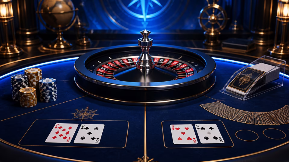 Live casino tables and dealer-led play for Conquestador Casino players