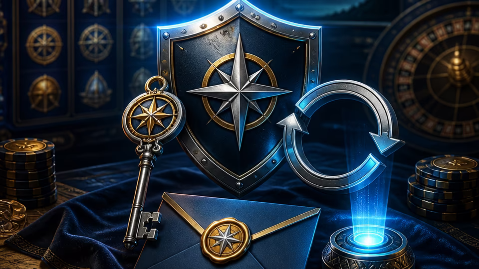 Password recovery and account verification for Conquestador Casino players