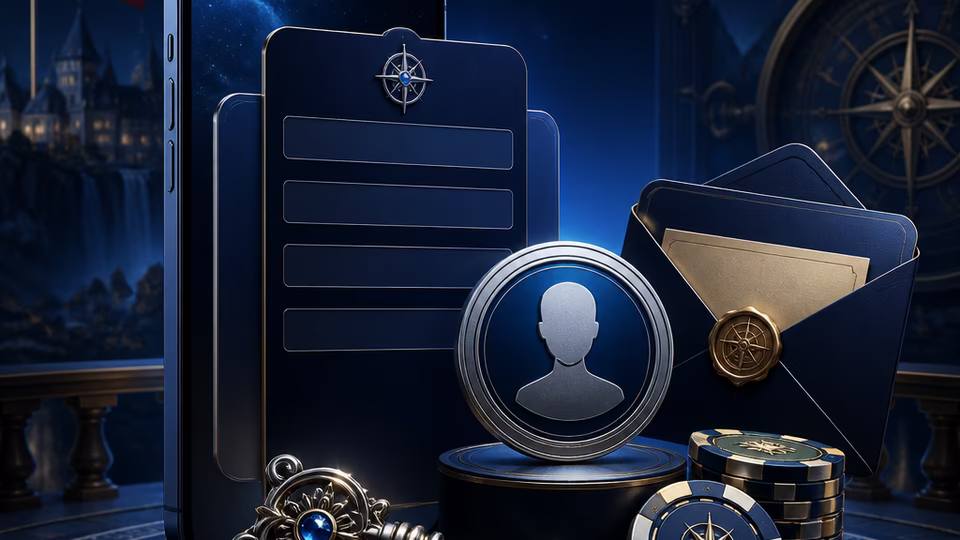 Registration path from email to account for Conquestador Casino players